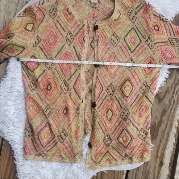 Crocheted Knit Bead Sigrid olsen Sport Cardigan - Picture 10 of 14